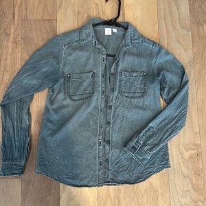 BP Denim Chambray Button Down Shirt Size XS